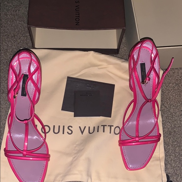 Louis Vuitton Cuire Metallise pink vintage wedge - Picture 5 of 5
